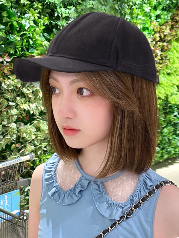 Hat Wig All-In-One Female Fashion Cap view 6