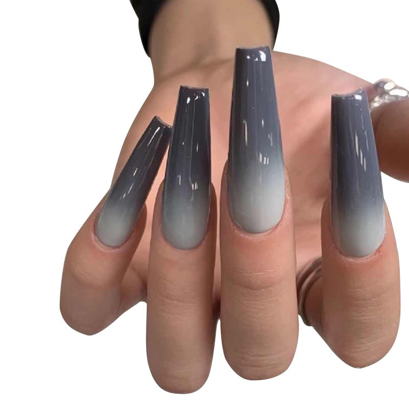 Jelly Gradient Detachable Wearable Fake Nail Patch view 5