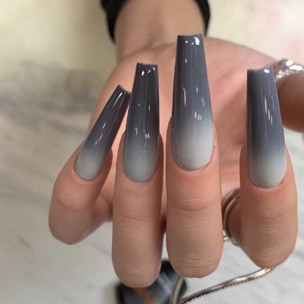 Jelly Gradient Detachable Wearable Fake Nail Patch view 4