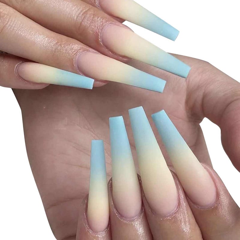 Jelly Gradient Detachable Wearable Fake Nail Patch view 3