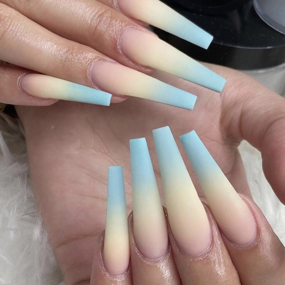 Jelly Gradient Detachable Wearable Fake Nail Patch view 2