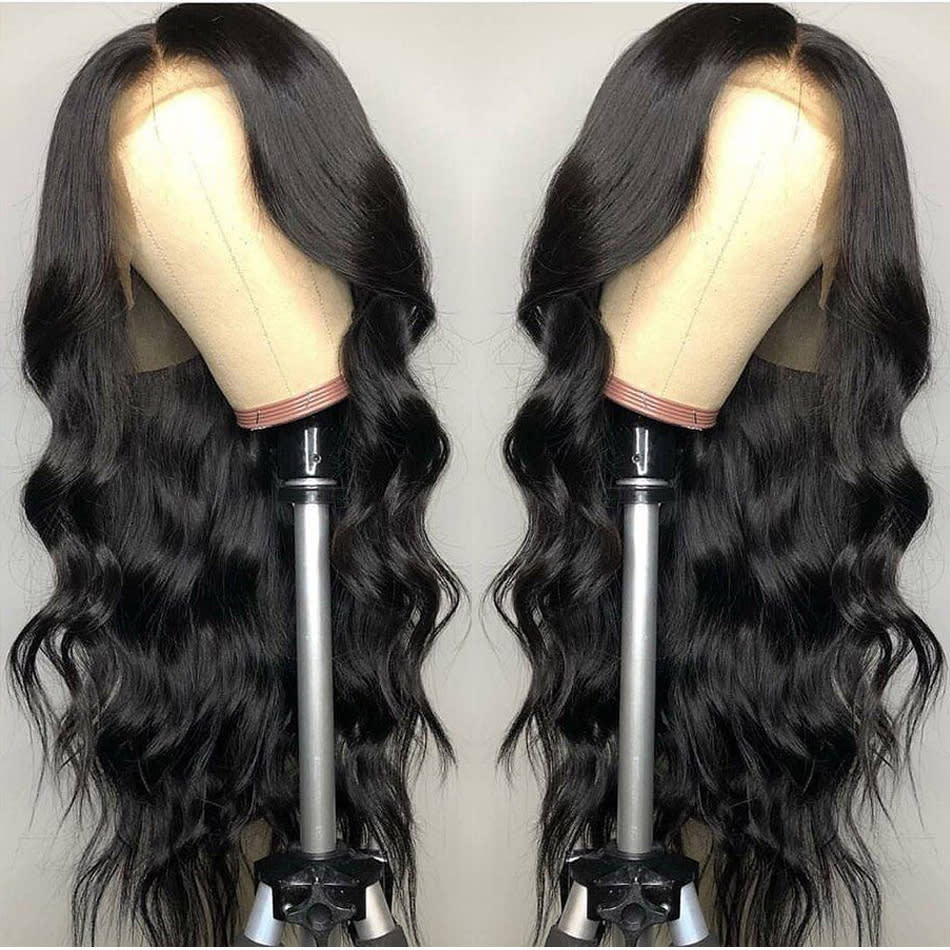 Factory Wholesale European And American Women's Wigs Amazon Cross-Border Hot Sale Long Curly Hair 1 Meter Long Curly Hair Black view 3