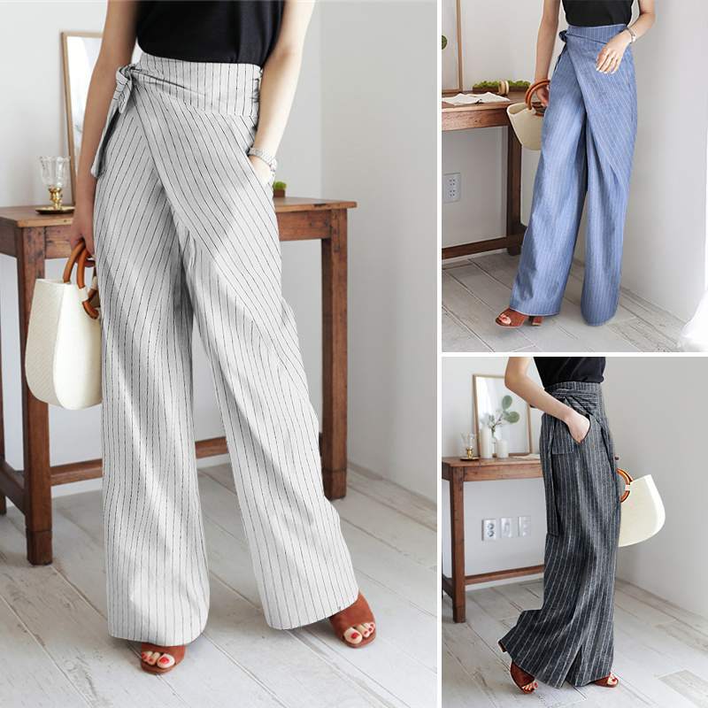  Independent Station Wish Autumn New Striped Lace-up Trousers view 4