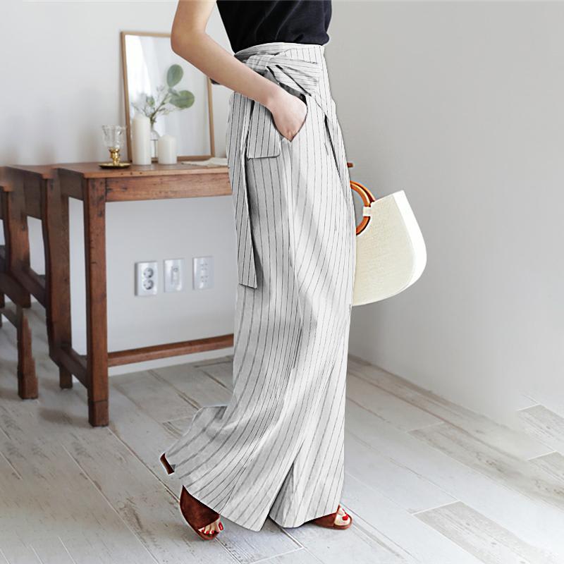  Independent Station Wish Autumn New Striped Lace-up Trousers view 1
