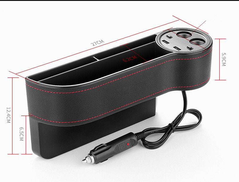 Multifunctional Car Seat Slotted Storage Box view 2