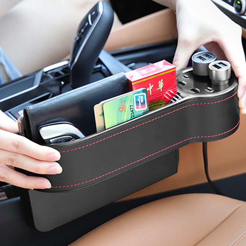 Multifunctional Car Seat Slotted Storage Box