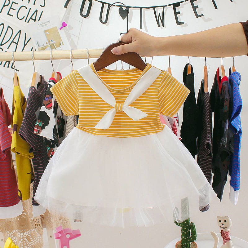 Summer Cute Cartoon Baby Princess Birthday Party Mesh Dresses view 6