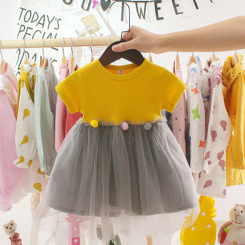 Summer Cute Cartoon Baby Princess Birthday Party Mesh Dresses view 3
