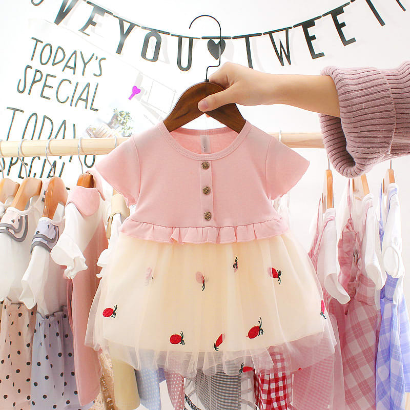 Summer Cute Cartoon Baby Princess Birthday Party Mesh Dresses view 2