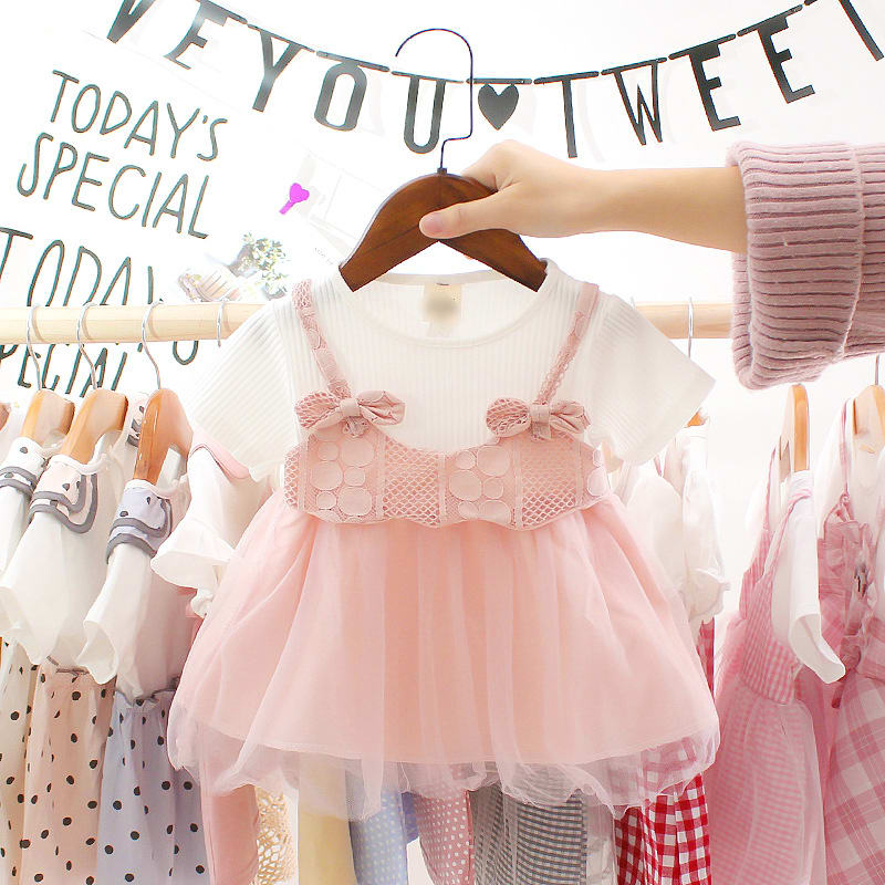 Summer Cute Cartoon Baby Princess Birthday Party Mesh Dresses view 4