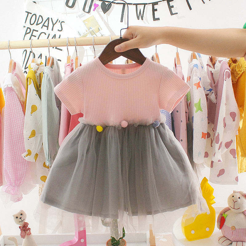 Summer Cute Cartoon Baby Princess Birthday Party Mesh Dresses view 7