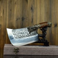 Household Bone Chopping Hand-forged Kitchen Knife Dual-use Knife Ghost Hand Made Chef Knives view 12