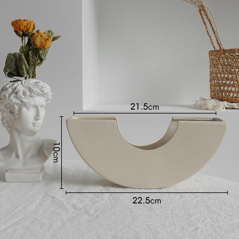 Simplicity Ceramic Vase Dry Flower Arrangement Home Decoration Ornament Living Room Display Art Vases view 11