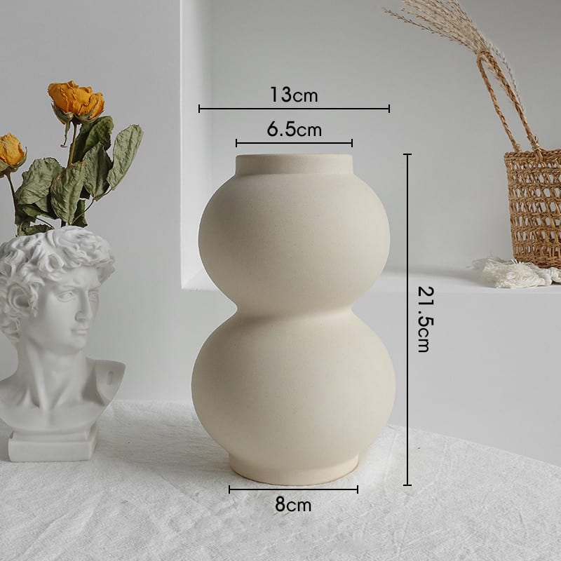 Simplicity Ceramic Vase Dry Flower Arrangement Home Decoration Ornament Living Room Display Art Vases view 9