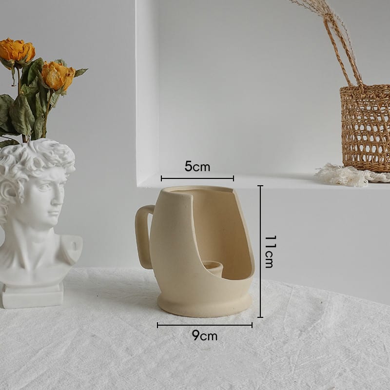 Simplicity Ceramic Vase Dry Flower Arrangement Home Decoration Ornament Living Room Display Art Vases view 3