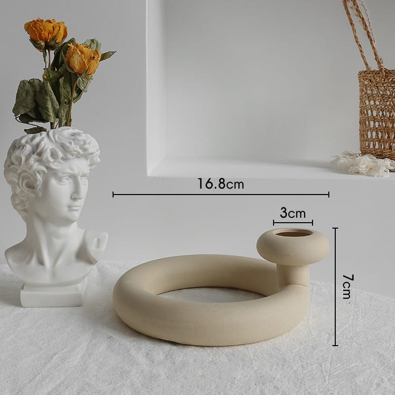Simplicity Ceramic Vase Dry Flower Arrangement Home Decoration Ornament Living Room Display Art Vases view 13