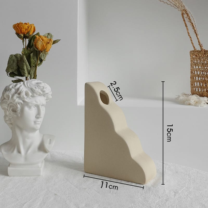 Simplicity Ceramic Vase Dry Flower Arrangement Home Decoration Ornament Living Room Display Art Vases view 2