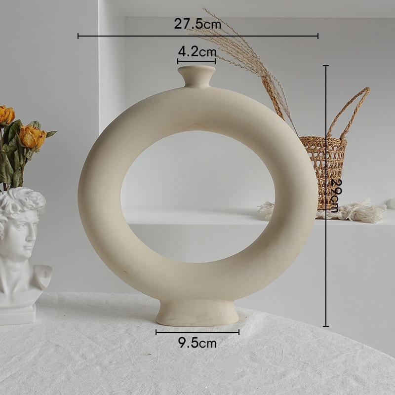 Simplicity Ceramic Vase Dry Flower Arrangement Home Decoration Ornament Living Room Display Art Vases view 10