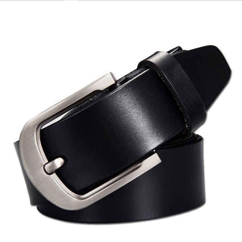 Leather Cowskin Vintage Jean Belt Pin Buckle Simple Men's Belt Wide view 3