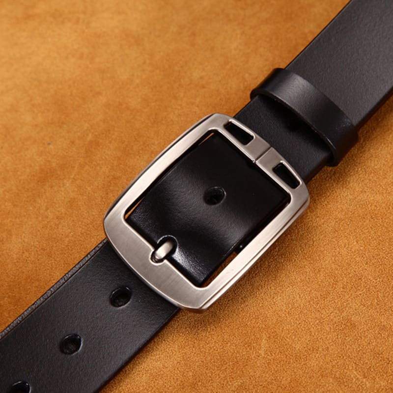 Leather Cowskin Vintage Jean Belt Pin Buckle Simple Men's Belt Wide view 6