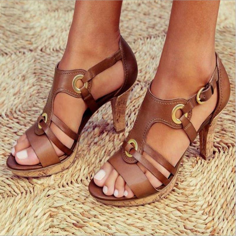 Women's High-heeled Sandals With Round Toe view 4