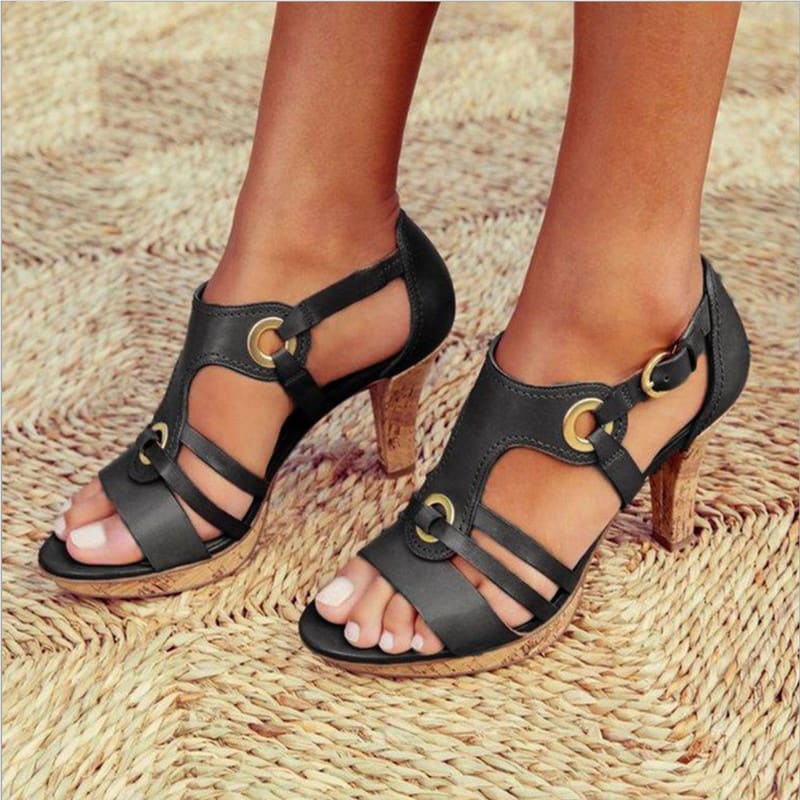 Women's High-heeled Sandals With Round Toe view 3
