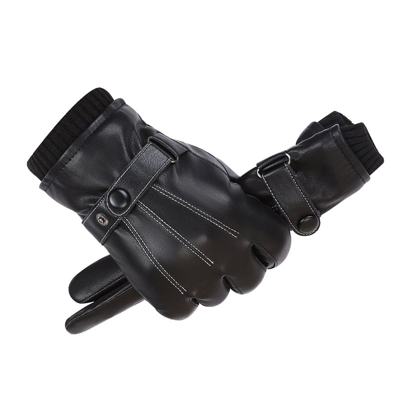 Men s PU Autumn and Winter Touch Screen Gloves view 2