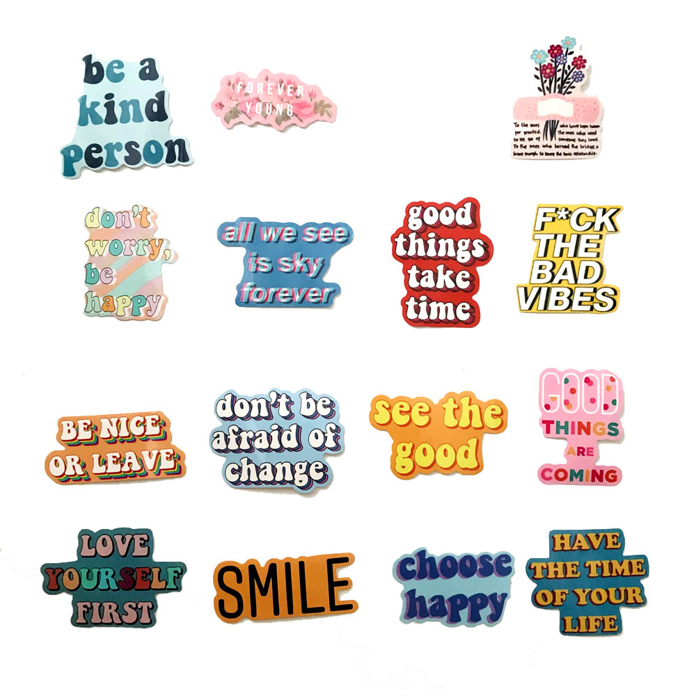 40 Inspirational English Graffiti Stickers Trolley Case Laptop Stickers Cartoon Series Waterproof Stickers view 4