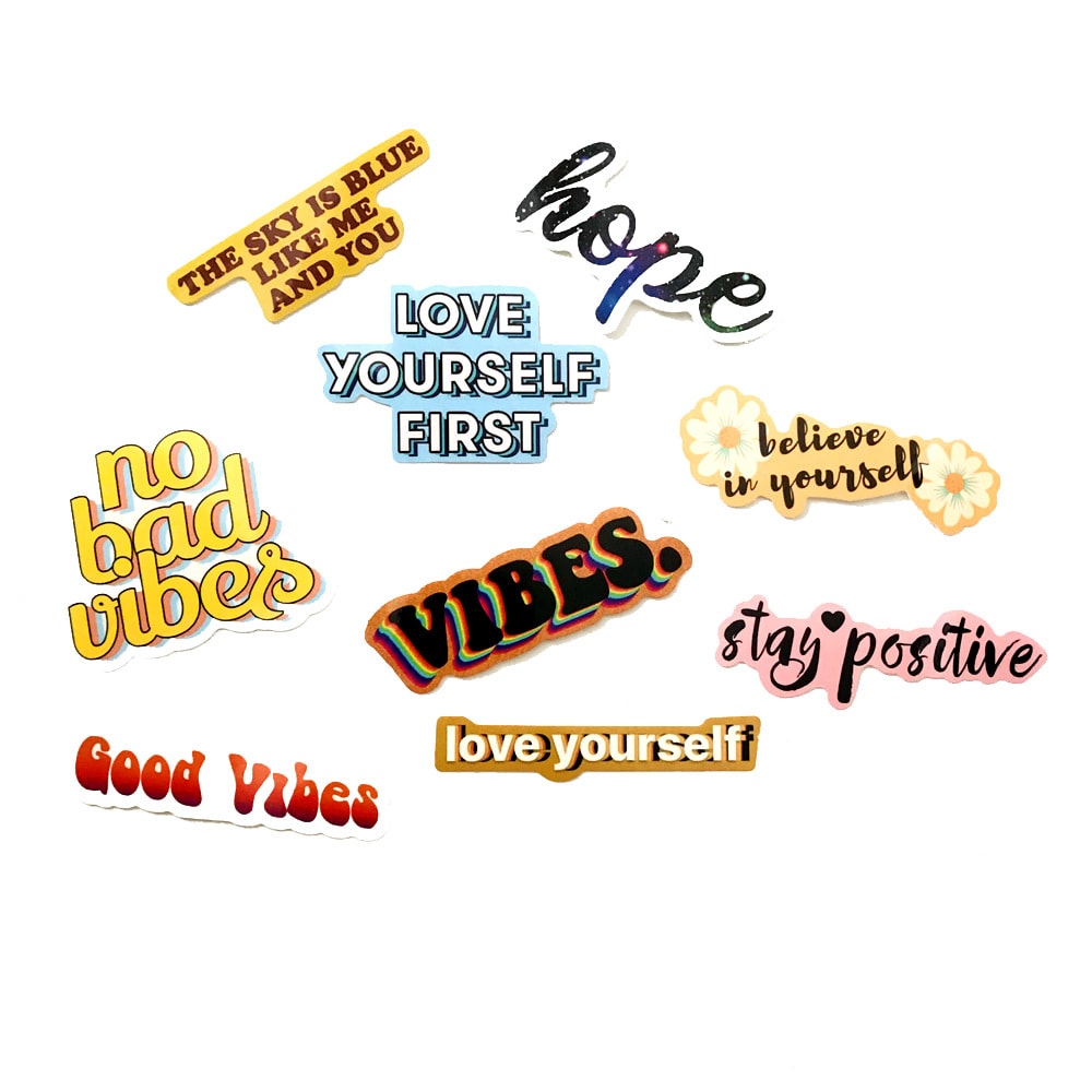 40 Inspirational English Graffiti Stickers Trolley Case Laptop Stickers Cartoon Series Waterproof Stickers view 1