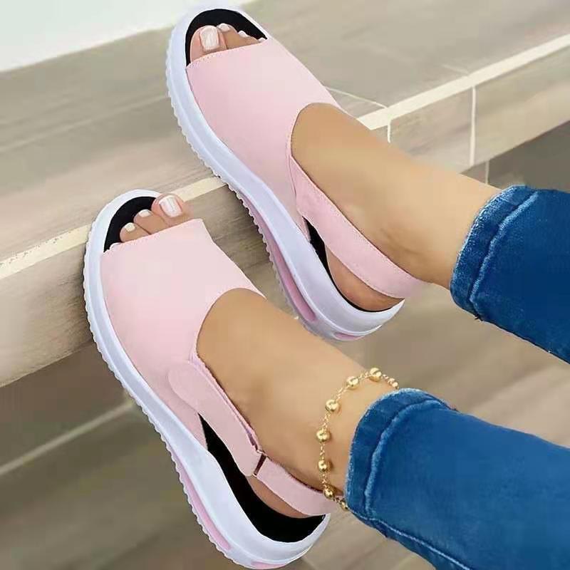 Velcro Casual Summer Women Sandals Fish Mouth Sandals view 2