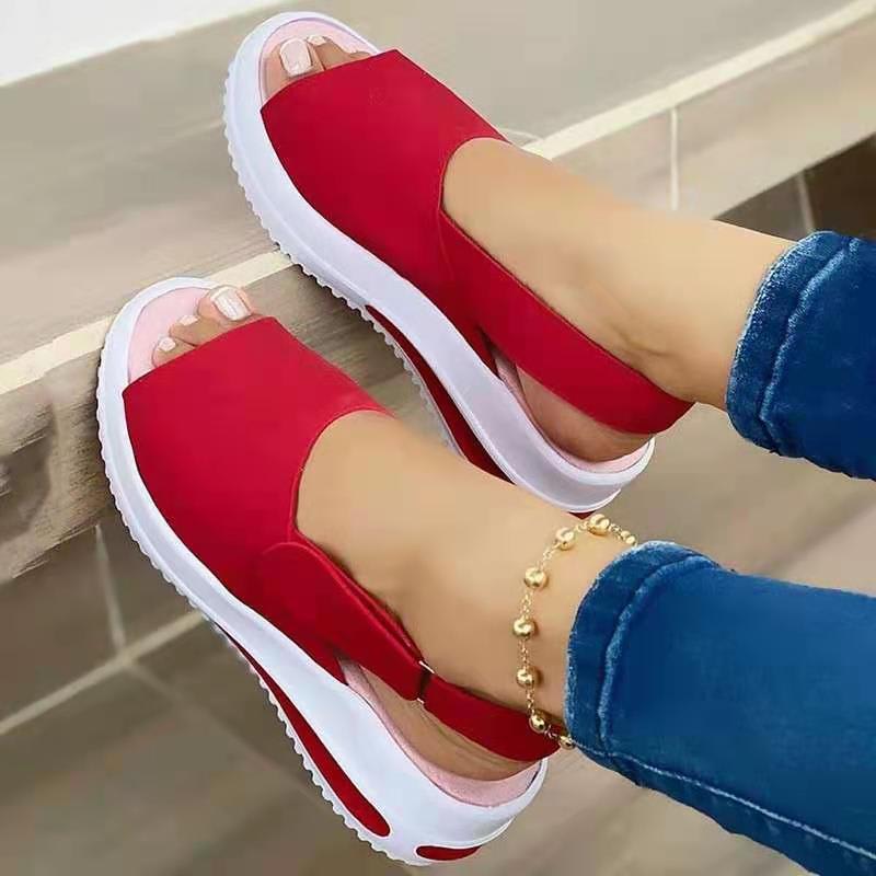 Velcro Casual Summer Women Sandals Fish Mouth Sandals view 3