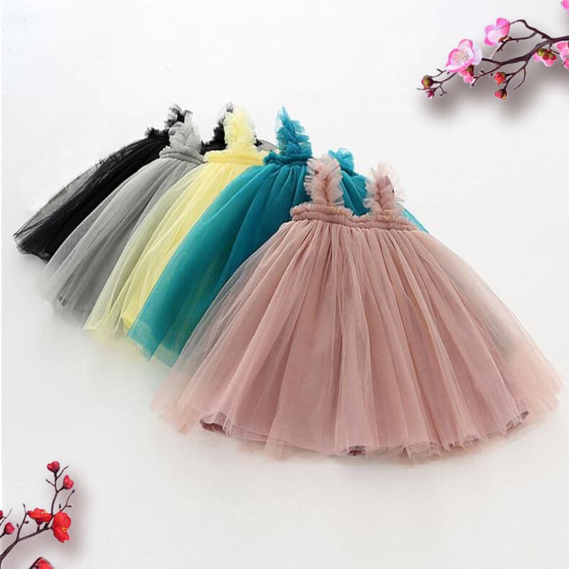 Children's Sling Dress Princess Tutu Skirt Mesh Skirt view 4