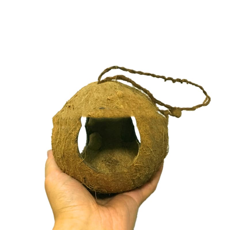 Creative Coconut Shell Bird Nest Feeder view 1