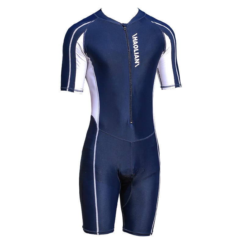 One-Piece Swimsuit Short-Sleeved Five-Point Sports Surfing Suit Men view 5