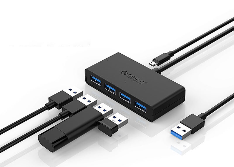 ORICO G11-H4 Laptop USB3.0 Hub HUB Extension Cable With Auxiliary Power Supply Port view 4