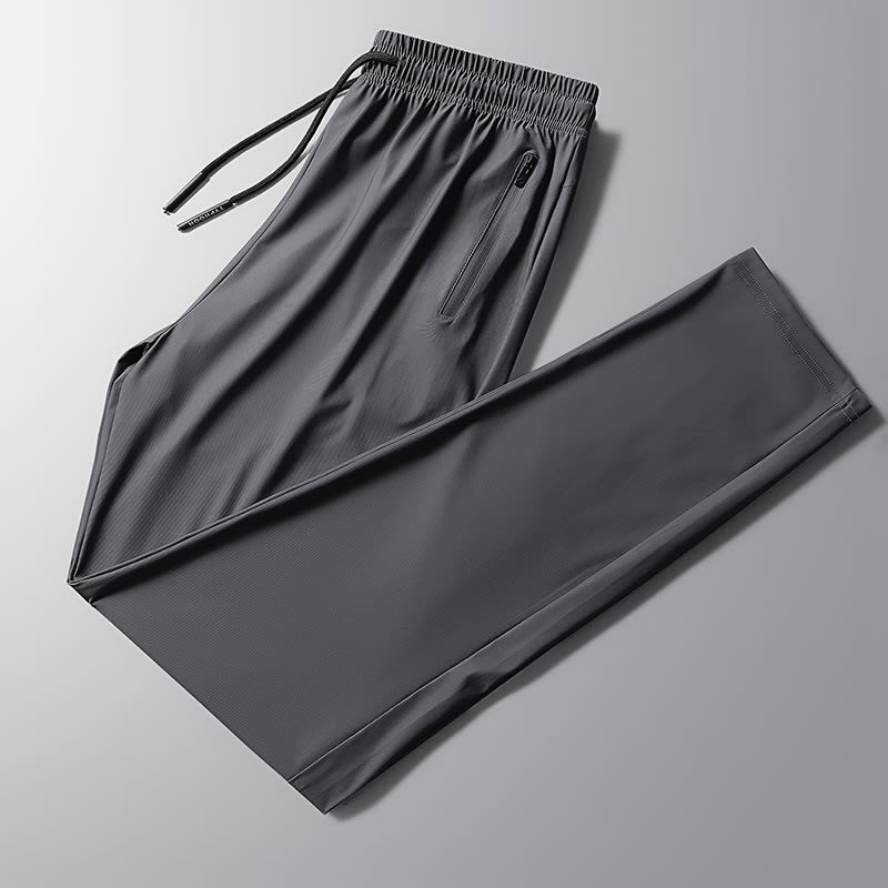 Men's Casual Pants Ice Silk Pants Loose Sports Pants Men's Clothing view 4