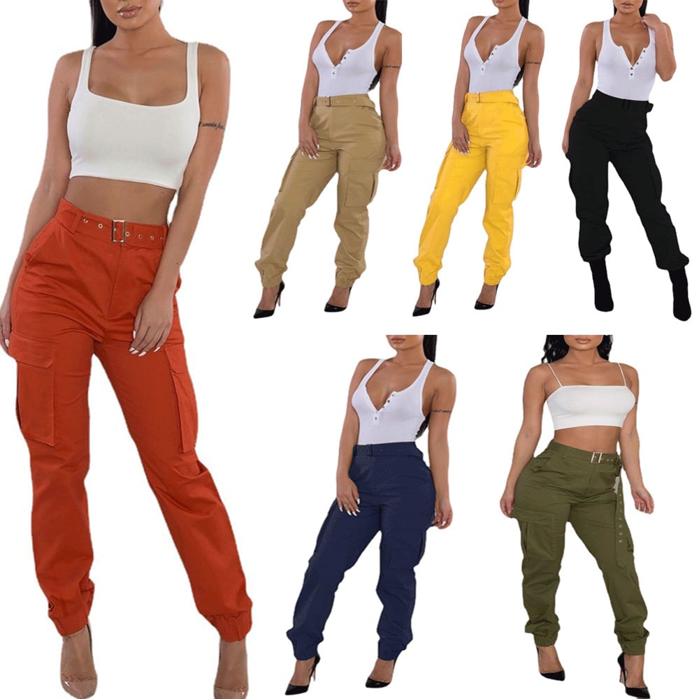 European And American Ladies Multi-pocket Fashion Casual Slim-fit Tight Overalls view 2