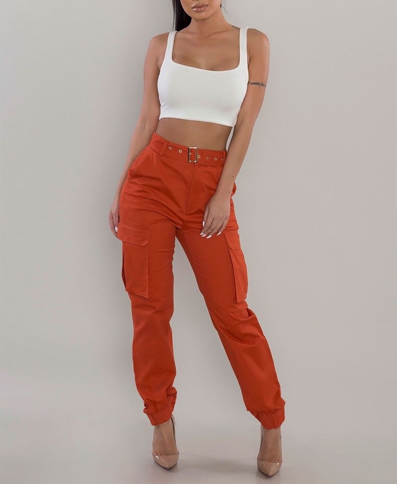 European And American Ladies Multi-pocket Fashion Casual Slim-fit Tight Overalls view 1