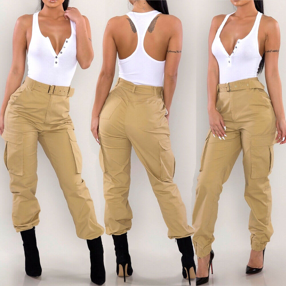 European And American Ladies Multi-pocket Fashion Casual Slim-fit Tight Overalls view 3
