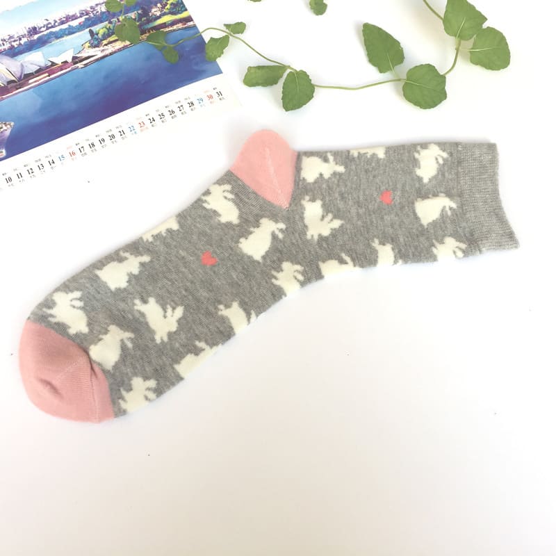 Female Socks Cute Cotton Socks, Cartoon Animal Pattern Cute Cartoon Socks Cotton Socks