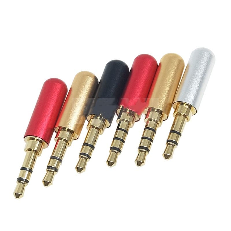 Headphone Stereo Plug Four-Channel Welding Male Head Aux Two-Channel Audio Diy Repair view 1