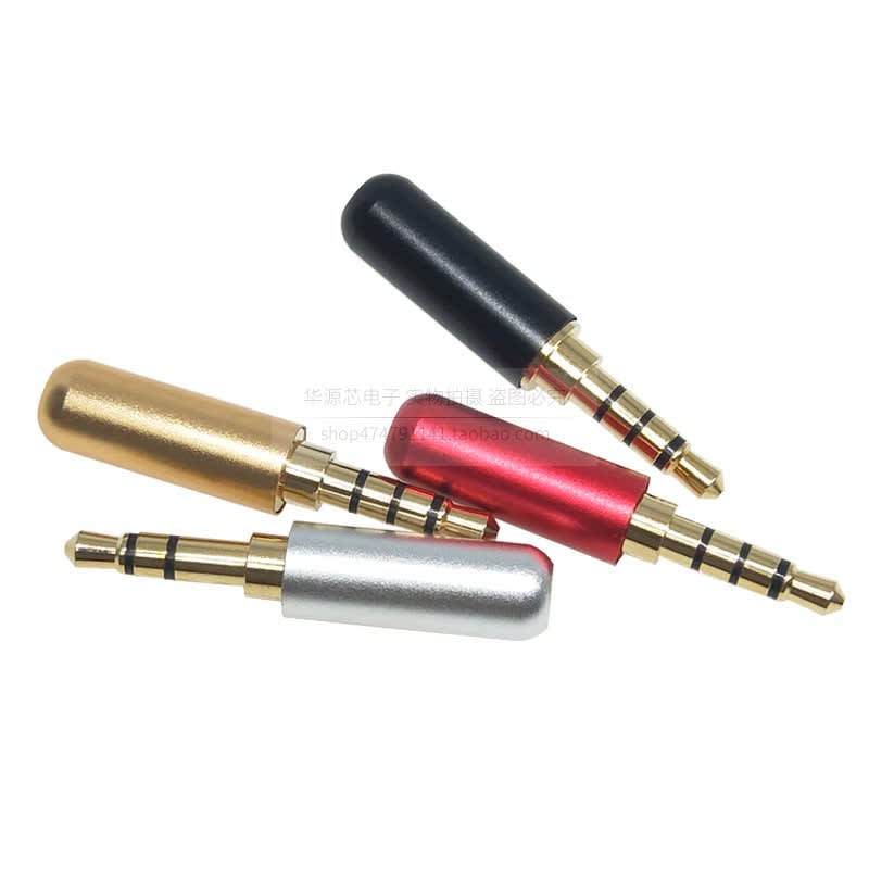 Headphone Stereo Plug Four-Channel Welding Male Head Aux Two-Channel Audio Diy Repair view 3
