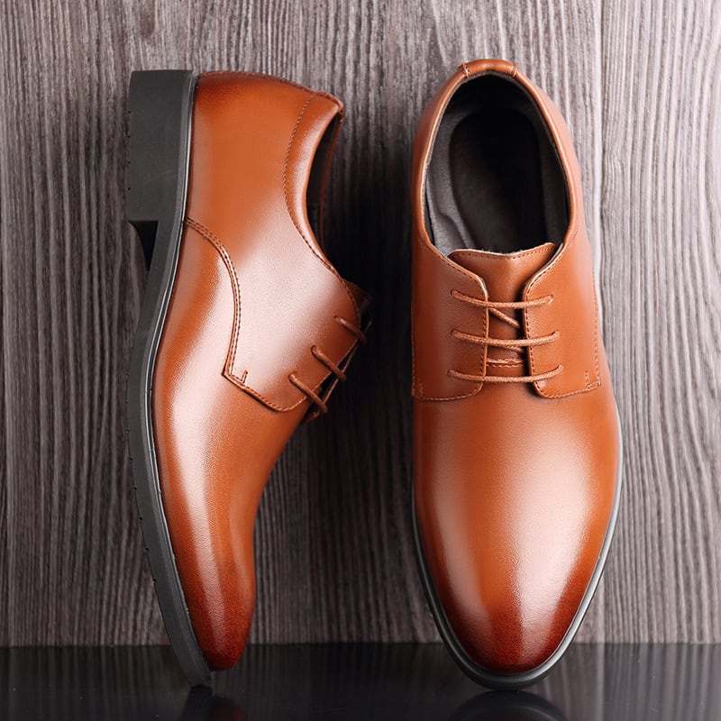New Men's Quality Cowhide Leather Shoes British Business Extra Size 38-47 Soft Leather Man Split Leather Dress Shoes view 4