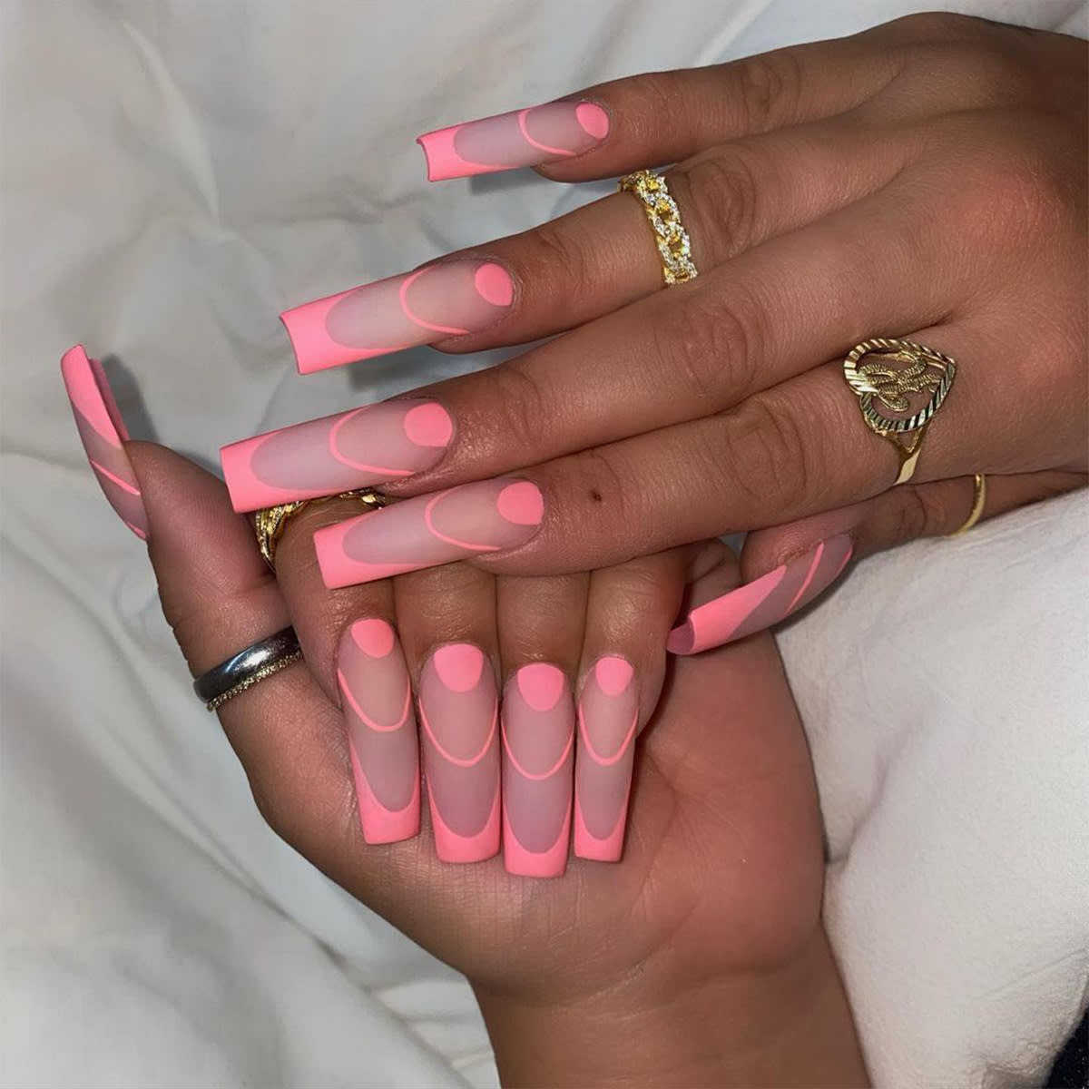 Long Ballet Frosted Pink French Style view 4
