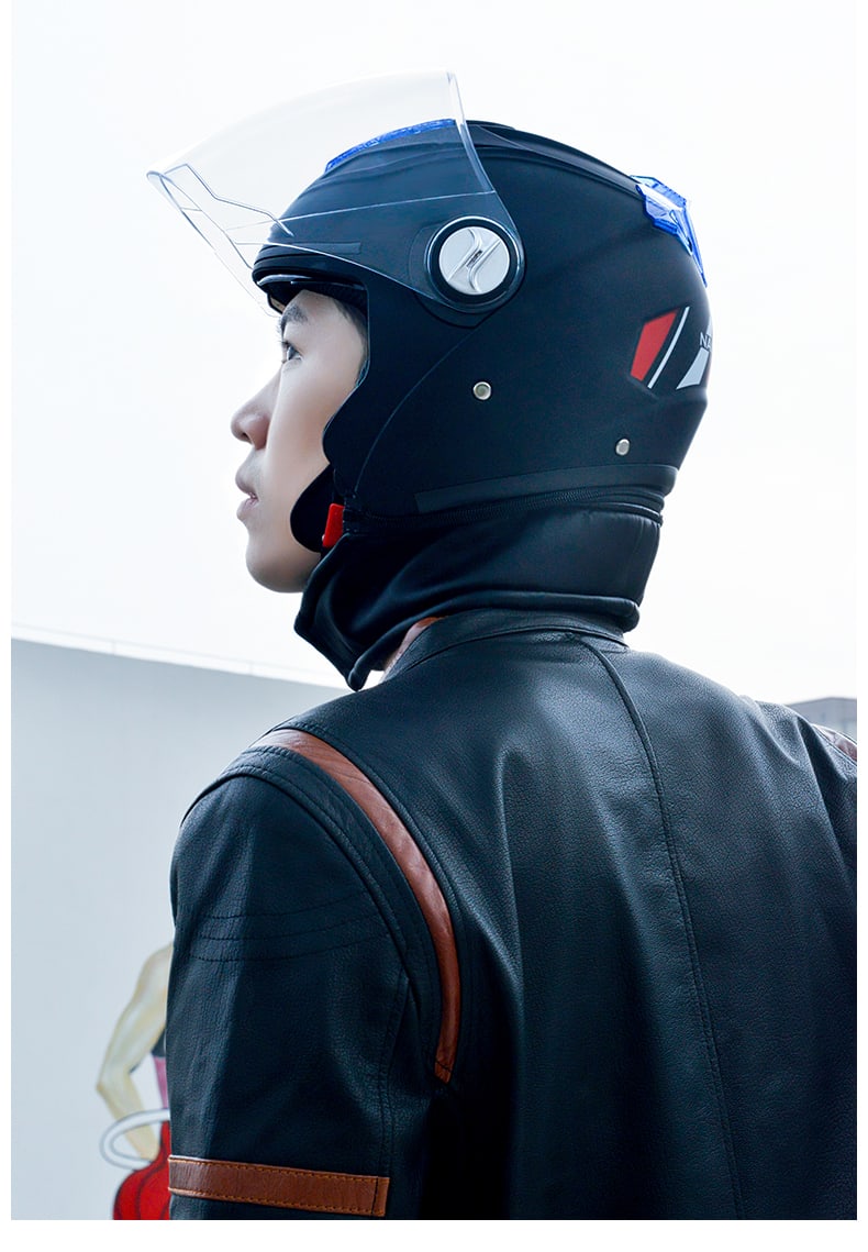 Antarctic Helmet Electric Car Male Four Seasons Universal Winter Warm Head Gray Helmet Ladies Battery Car Full Helmet Helmet view 7