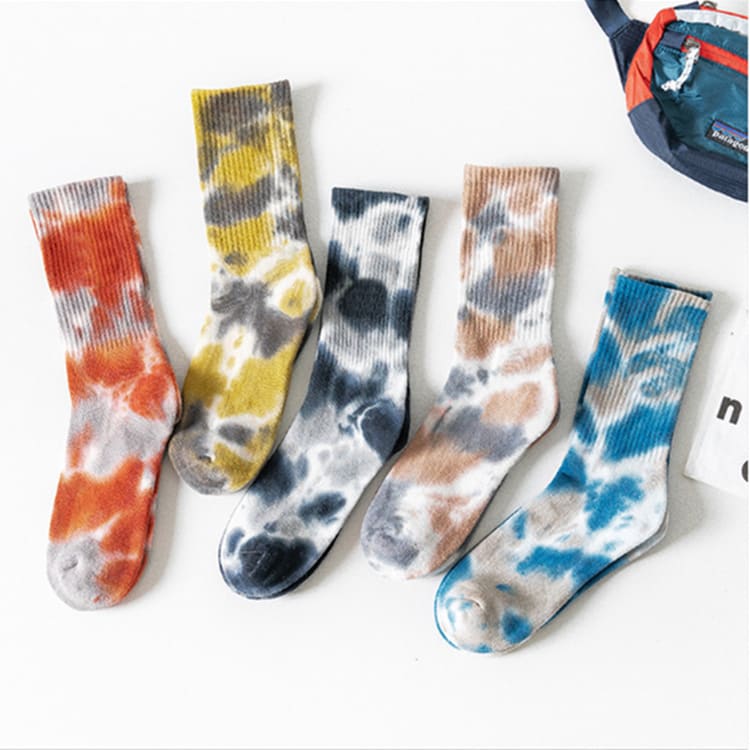 Women's Fashion Simple Tie-Dye Tube Socks view 8