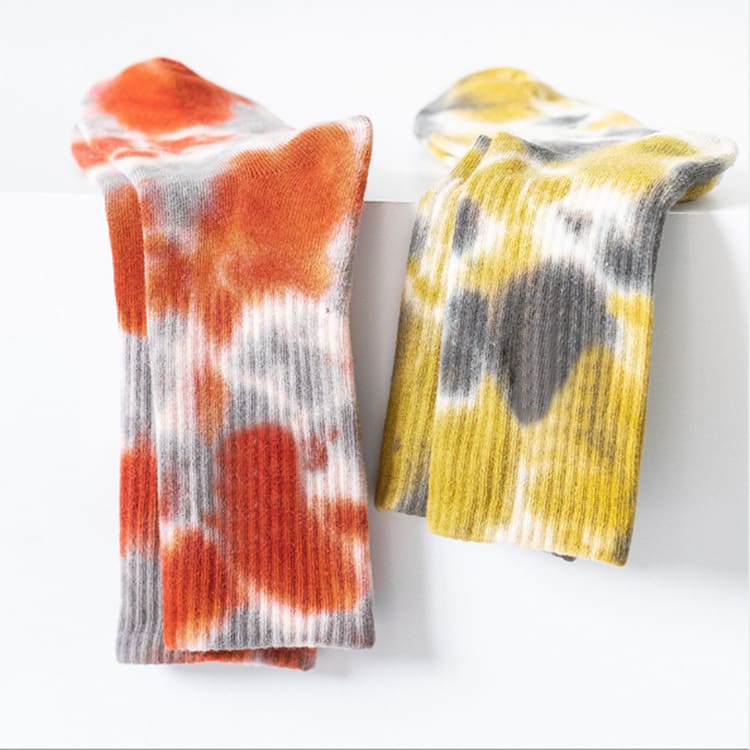 Women's Fashion Simple Tie-Dye Tube Socks view 2