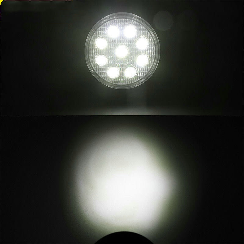 Car LED Work Light Mini Round 9 Lights 27W Auxiliary Light Modified Headlight Engineering Spotlight Headlight view 2