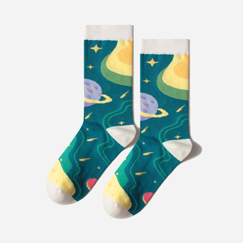 In-tube Socks Outer Space Series Cotton Socks
