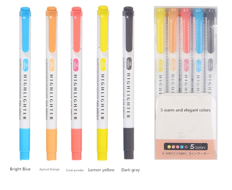 25 Colors Double Head Highlighter Pen Mildliner Colors Fluorescent Highlighters Art Marker School&Office Art Stationery Supply view 3